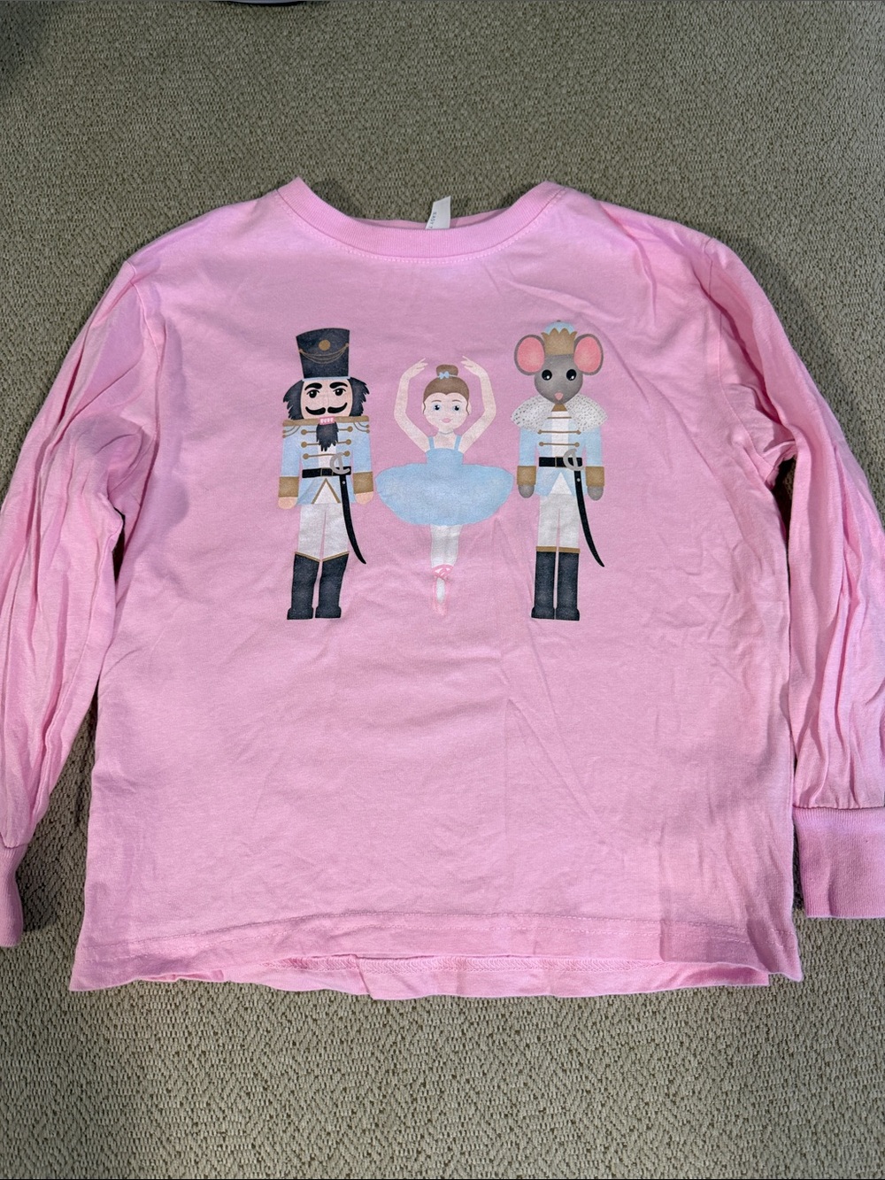 Pink Nutcracker Ballerina Kids Top